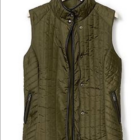 Banana Republic Quilted Field Vest - Army Green - Picture 7 of 11